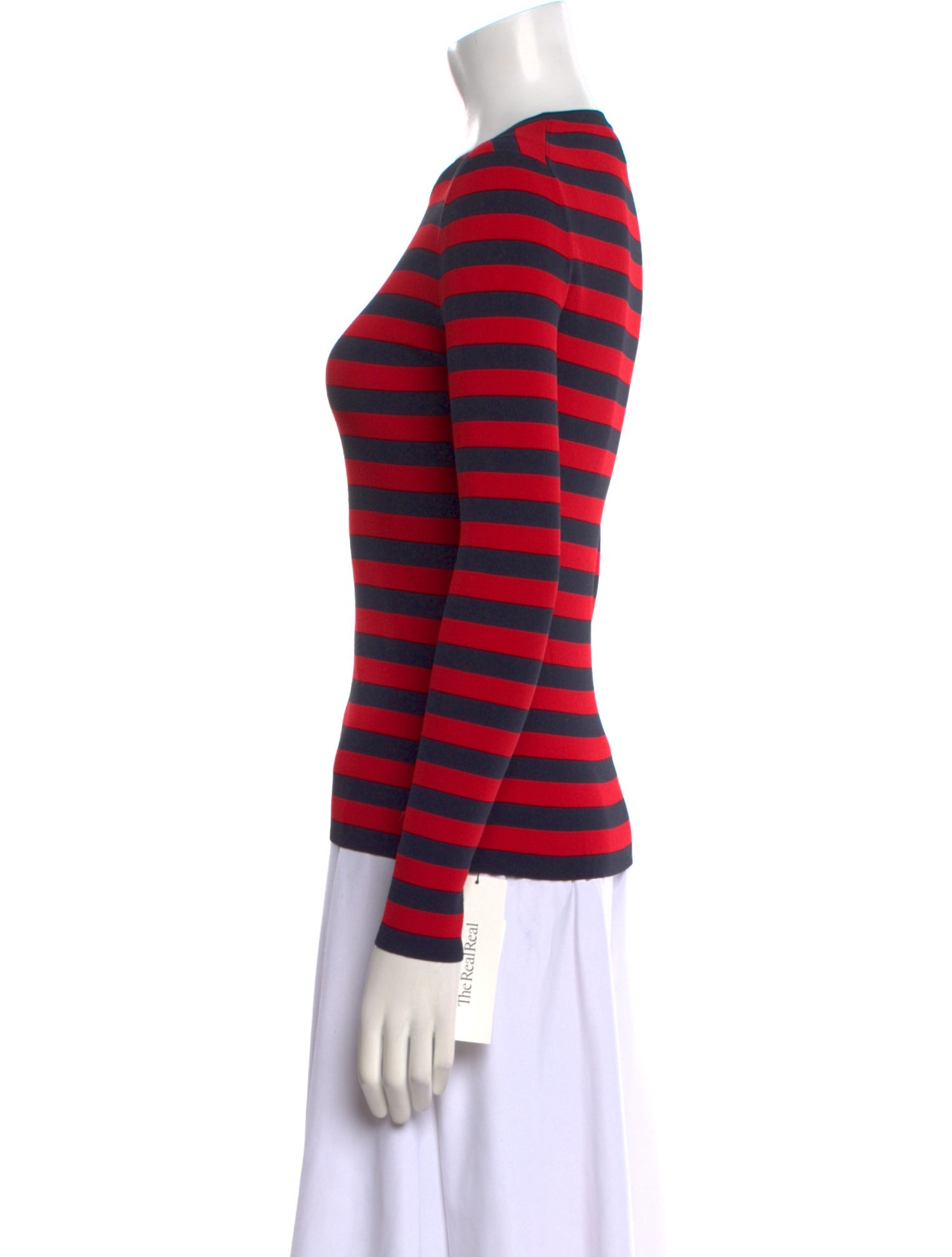 Michael Kors Striped Crew Neck Top